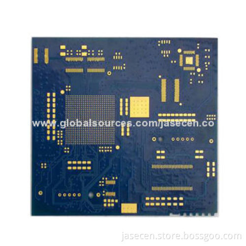 Multilayer jack panel PCB with blue solder mask